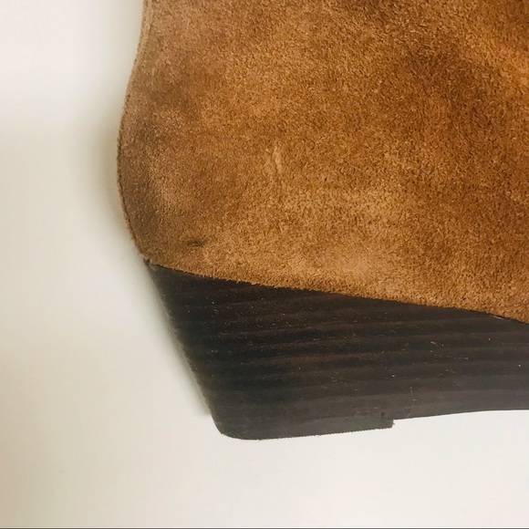 Nicole Camel Brown Pat Wedge Bootie size 8 - Picture 11 of 16